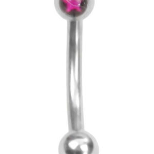Pink Star - 1.2 x 8 mm Øyenbrynspiercing