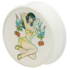 Esmeralda Pin-up Girl - Hvit Piercing Plugg