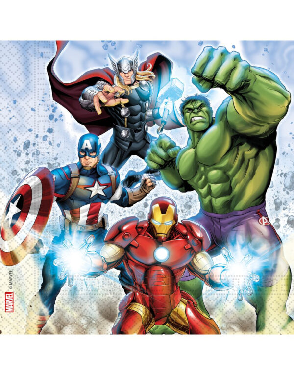 20 stk. Marvel Avengers Servietter 33x33 cm