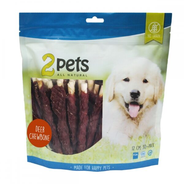 2pets Tyggepinne med Hjort 12 cm (30-pack)