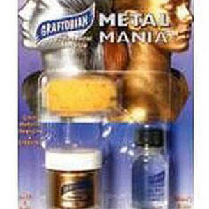 Metal Mania TM - Graftobian Cosmetic Powdered Metals - Gullfarget Sminkekitt 3 Deler