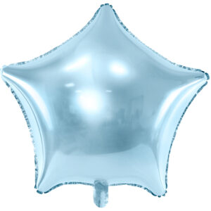 Stjerneformet Lys Blå Folieballong 48 cm