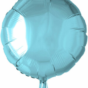 Rund Lys Blå Folieballong 46 cm