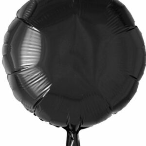 Rund Svart Folieballong 46 cm
