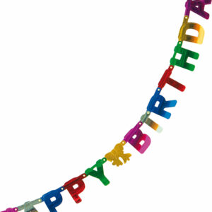 Happy Birthday - Flerfarget Banner 145 cm