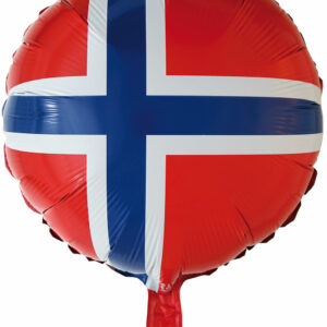 Folieballong med Motiv av Norges Flagg 46 cm