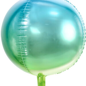 Blå og Grønn Ombre Orbz Folieballong 35 cm