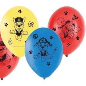 6 stk 27 cm Ballonger - Paw Patrol Gjengen