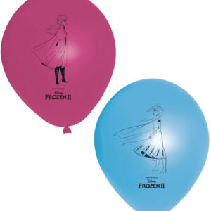 8 stk 27 cm Rosa og Blå Latexballonger - Frost 2 - Disney Frozen 2