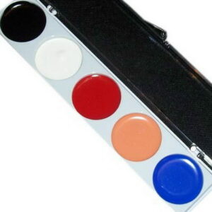 5-Color Palette w/Auguste Kit - Mehron Cream Makeup Sminkepalett m/5 Farger