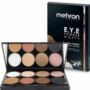 Mehron EYE Matte Palette - Sminkepalett med 8 Øyenskygger