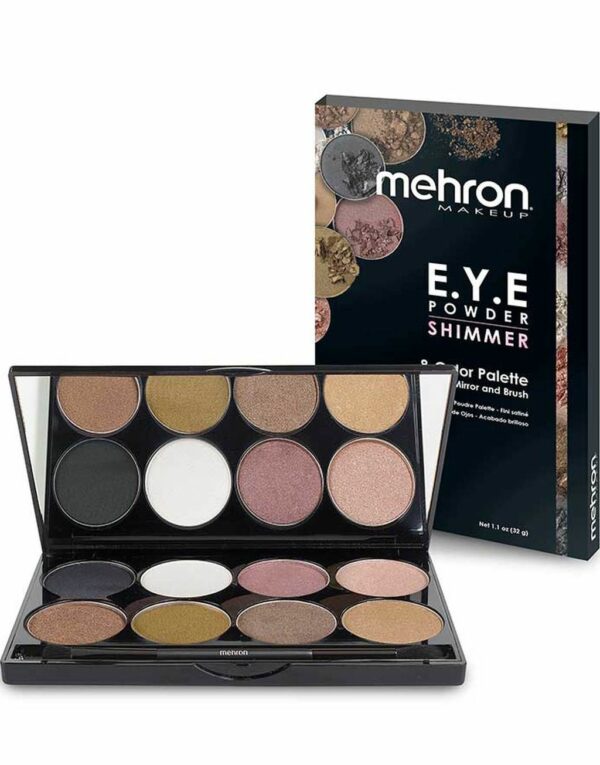 Mehron EYE Skimmer Palette - Sminkepalett med 8 Øyenskygger