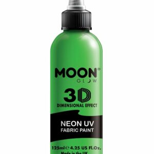 Stor Grønn Neon UV/Blacklight 3D Tekstilmaling 125 ml