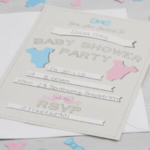 10 stk Invitasjoner - Babyshower - Baby Girl or Baby Boy