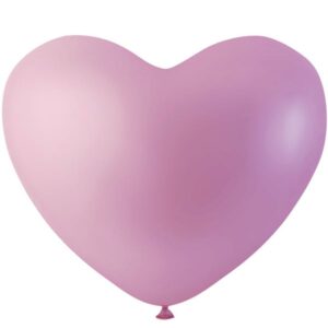 100 stk 25 cm - Hjerteformede Rosa Ballonger