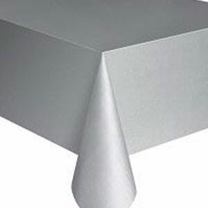 Sølvfarget Plastduk 137x274 cm