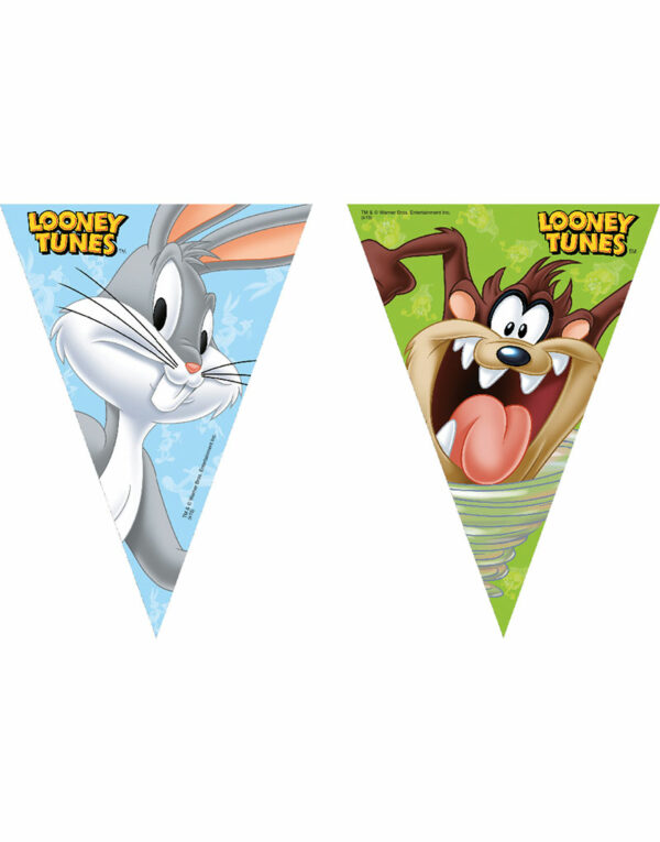 Flaggbanner i Plast 230 cm - Looney Tunes