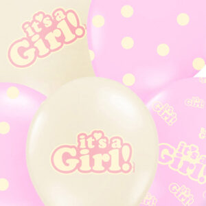 6 stk Its a Girl Latexballonger 30 cm
