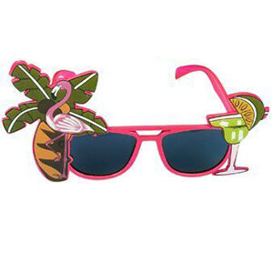 Rosa Wayfarer Kostymebrille med Flamingo