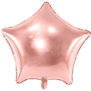 Stjerneformet Rosé Gullfarget Folieballong 70 cm