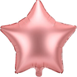 Stjerneformet Rosé Gullfarget Folieballong 48 cm