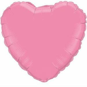 Rosa Folieballong med Hjerteform 45 cm