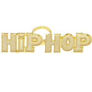 Hip Hop - Justerbar Gullfarget Ring