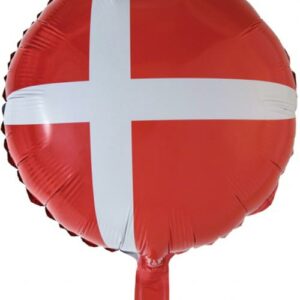 Folieballong med Motiv av Danmarks Flagg 46 cm
