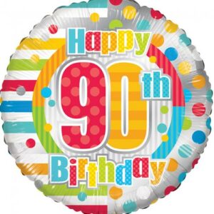 Happy 90th Birthday - Folieballong 46 cm