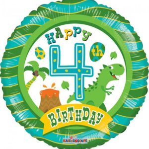 Happy 4 Birthday Boy - Folieballong 46 cm