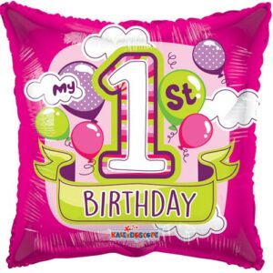 My 1st Birthday Pink - Folieballong 46 cm