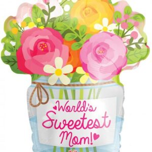 Worlds Sweetest Mom! - Folieballong 46 cm