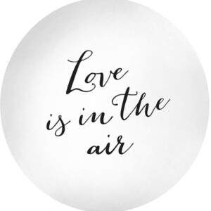 Love is in the Air - Hvit Rund JUMBO Ballong 1 meter