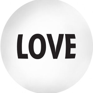 LOVE - Hvit Rund JUMBO Ballong 1 meter