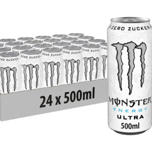 24 stk Monster Energy Ultra 500 ml Energidrikk (uten sukker) - Helt Brett