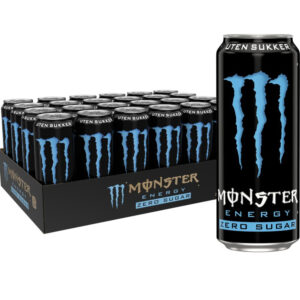 24 stk Monster Absolutely Zero 500 ml - Sukkerfri Energidrikk - Helt Brett