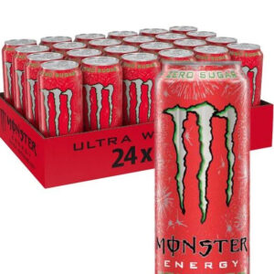 24 stk Monster Ultra Watermelon 500 ml Energidrikk (uten sukker) - Helt Brett