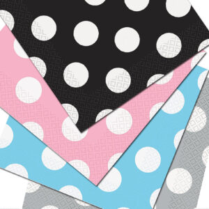 VELG BLANT 10 FARGER! Polka Dots Servietter 33x33 cm