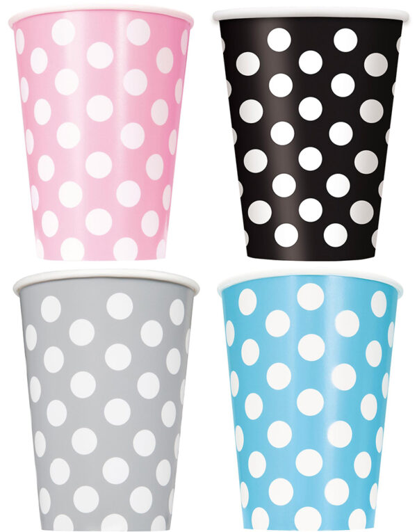 VELG BLANT 10 FARGER! Polka Dots Pappkrus 355 ml