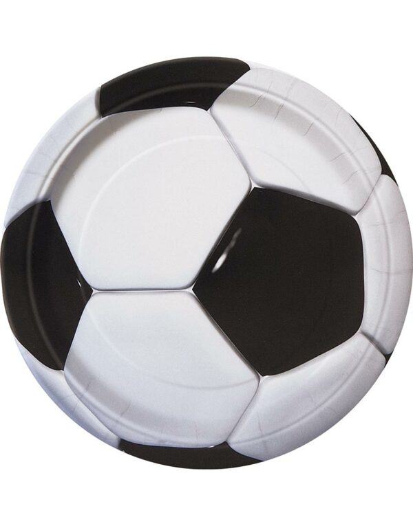 8 stk Papptallerkener 22 cm - Fotballfest