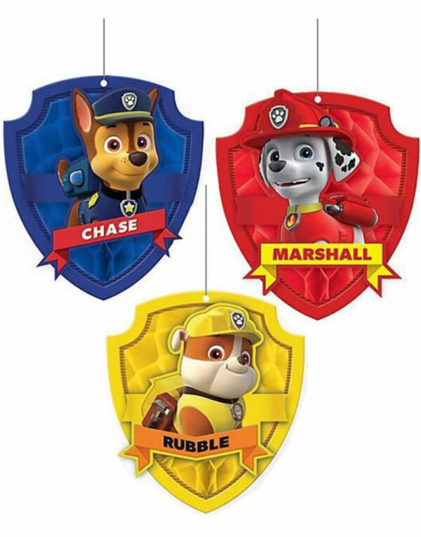 3 stk Hengende Honeycombs - Paw Patrol