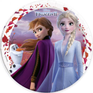 8 stk Papptallerkener 23 cm - Frost 2 - Disney Frozen 2