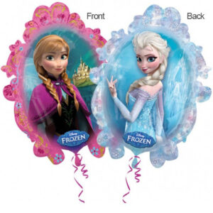 Formstøpt Folieballong med To-Sidig Motiv - Frost - Disney Frozen