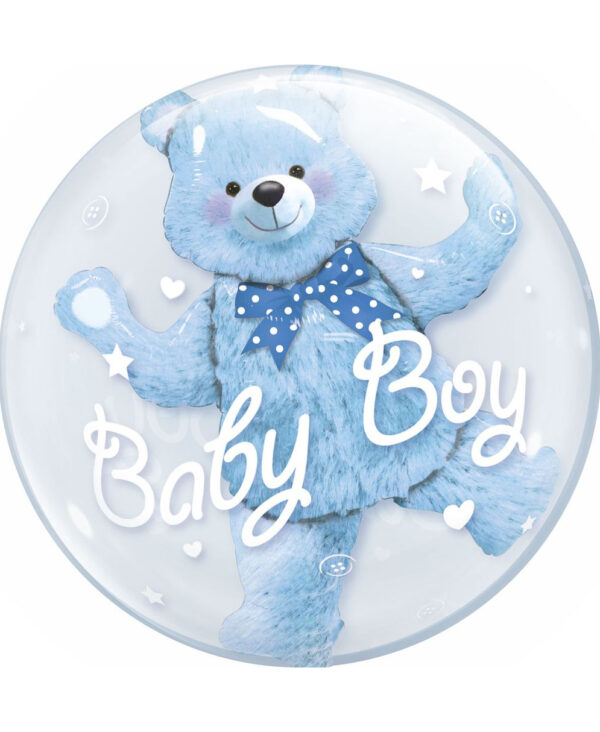 STOR Baby Boy Dobbelballong 60 cm - Qualatex Double Bubble