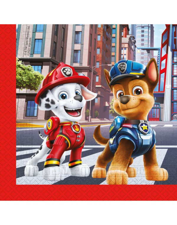 20 stk Servietter 33x33 - Paw Patrol The Movie