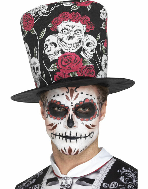 Flosshatt med Day of the Dead Motiver