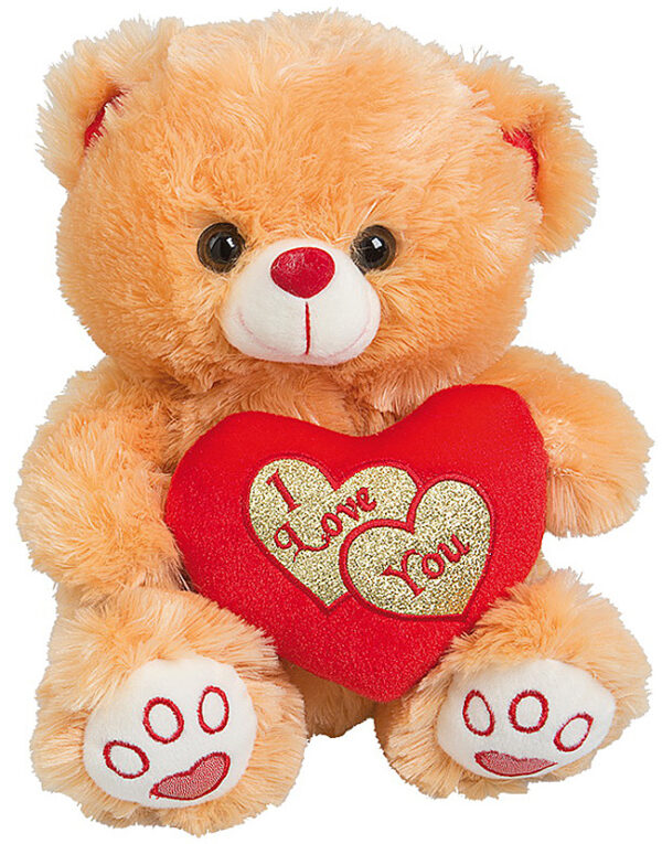 I Love You - Teddybjørn Bamse med Hjerte 23 cm