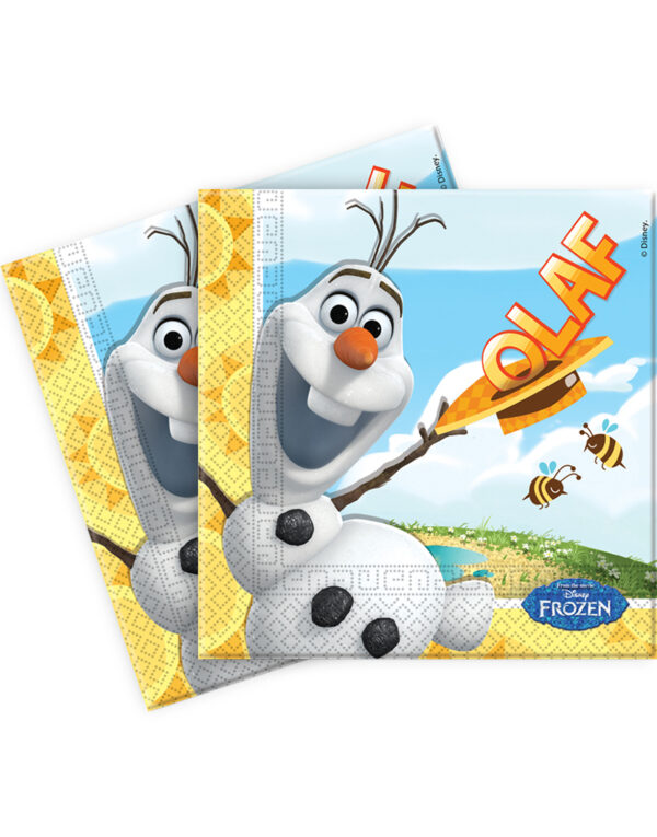 20 stk Servietter 33x33 cm - Olaf - Disney Frozen