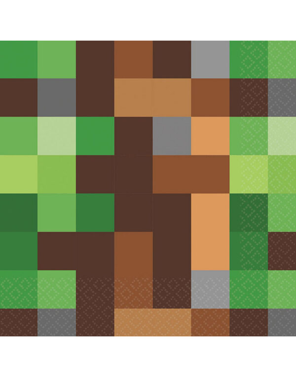 16 stk Servietter 33x33 - Minecraft