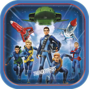 8 stk Firkantet Papptallerkener 23x23 cm - Thunderbirds